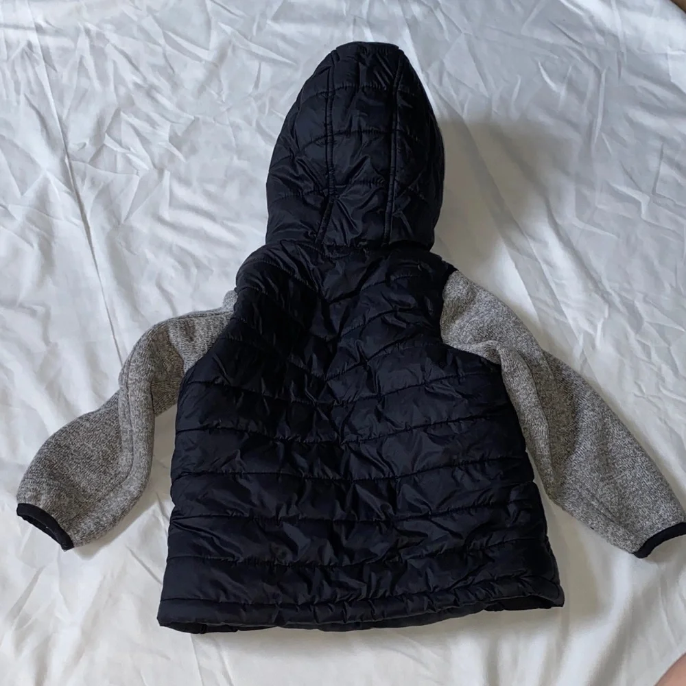 Reebok Black and Gray Hooded Jacket